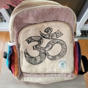Himalayan Hemp Backpack with Om Symbol